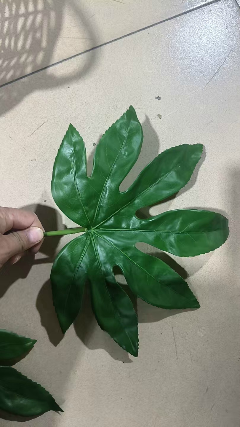 26" Fatsia Japonica Spray, Real-Touch, No Stem