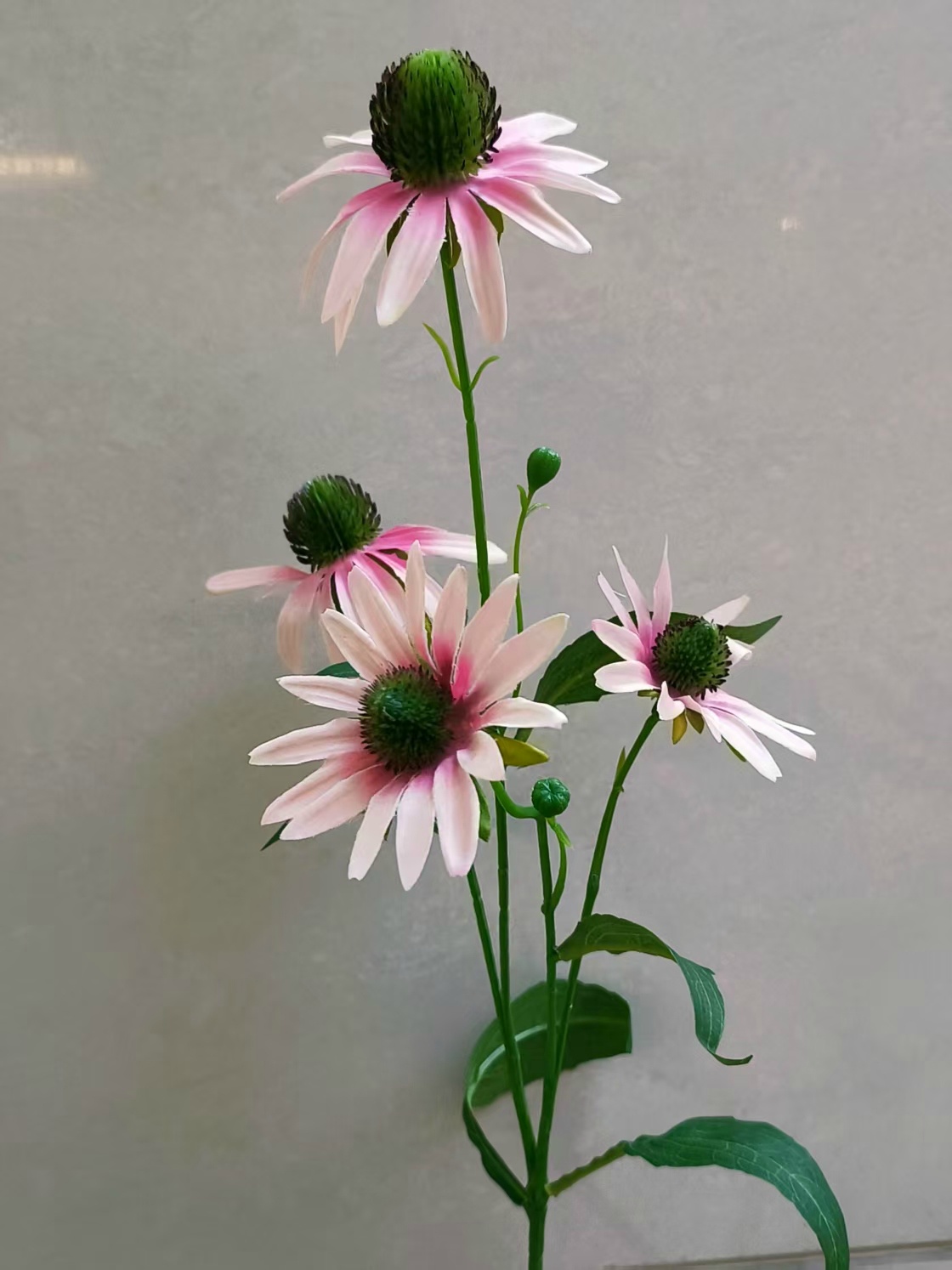 27" Pine Cone Flower Light Pink