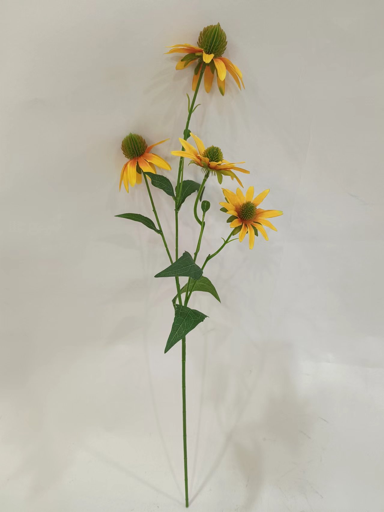 27" Pine Cone Flower Yellow
